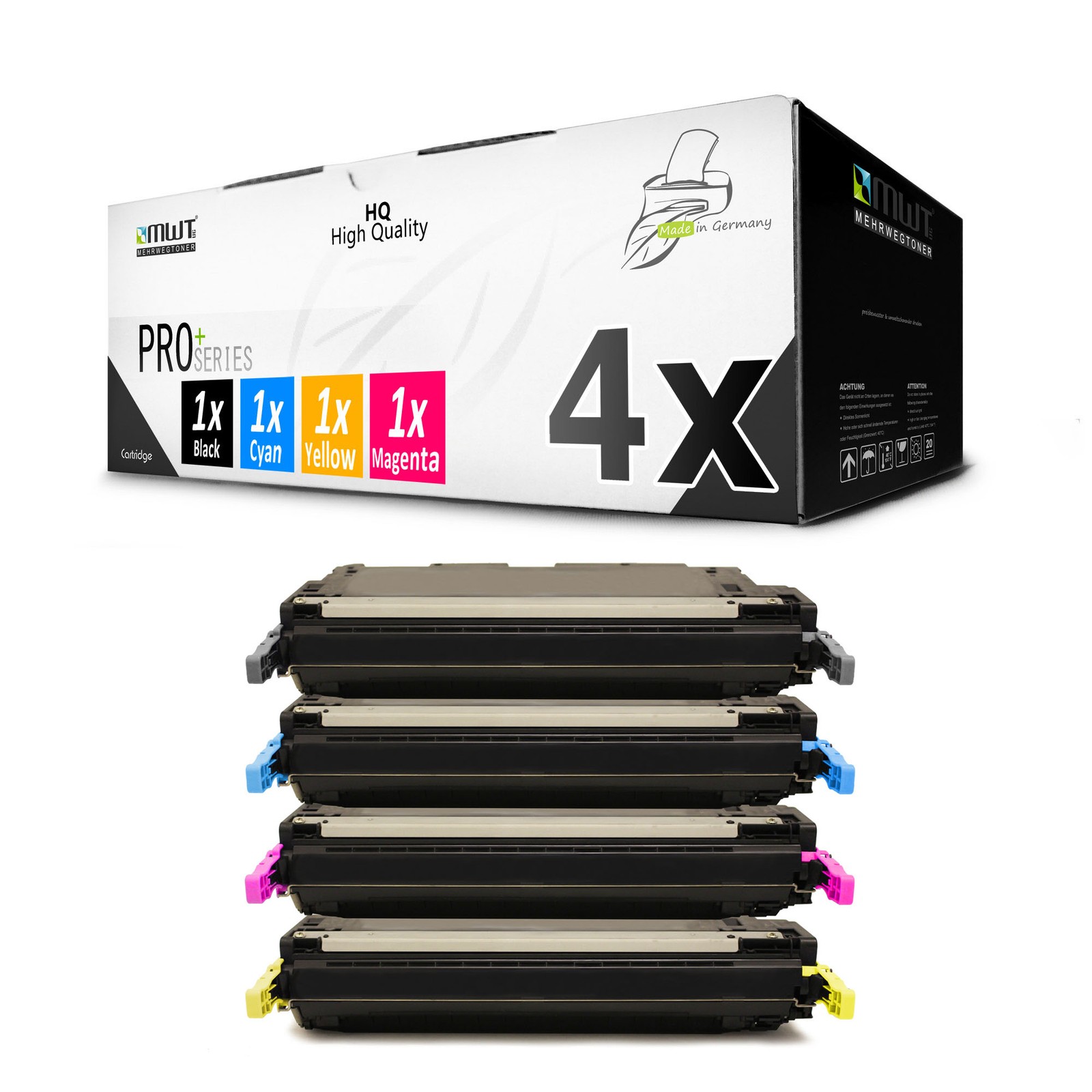 4x MWT PRO Toner Compatible with HP Color LaserJet CP-3505 3800-DTN