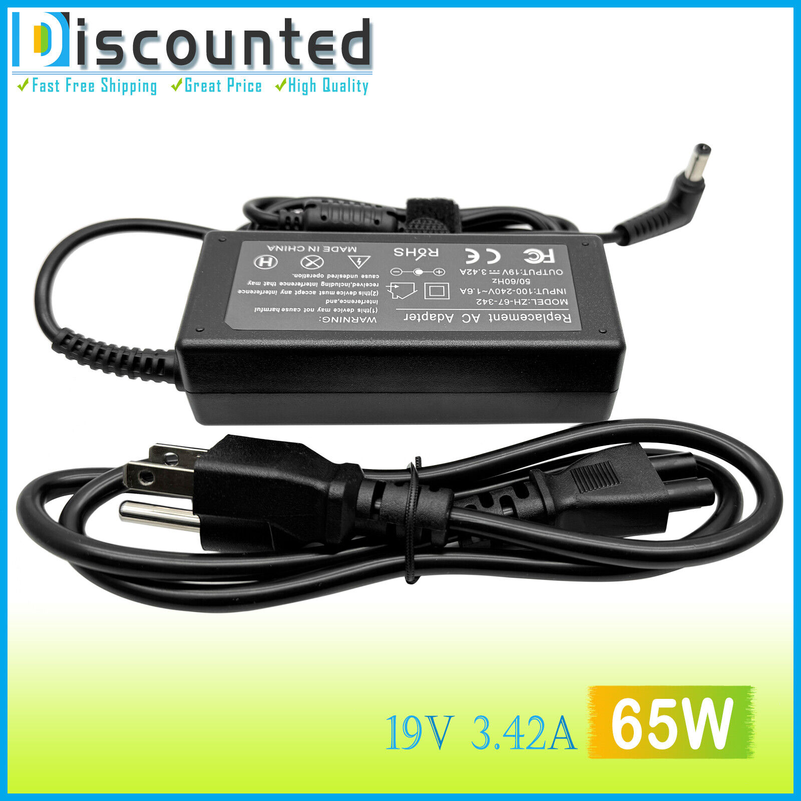 New AC Adapter Battery Charger Power Cord Supply For Gateway SA1 SA6 Laptop
