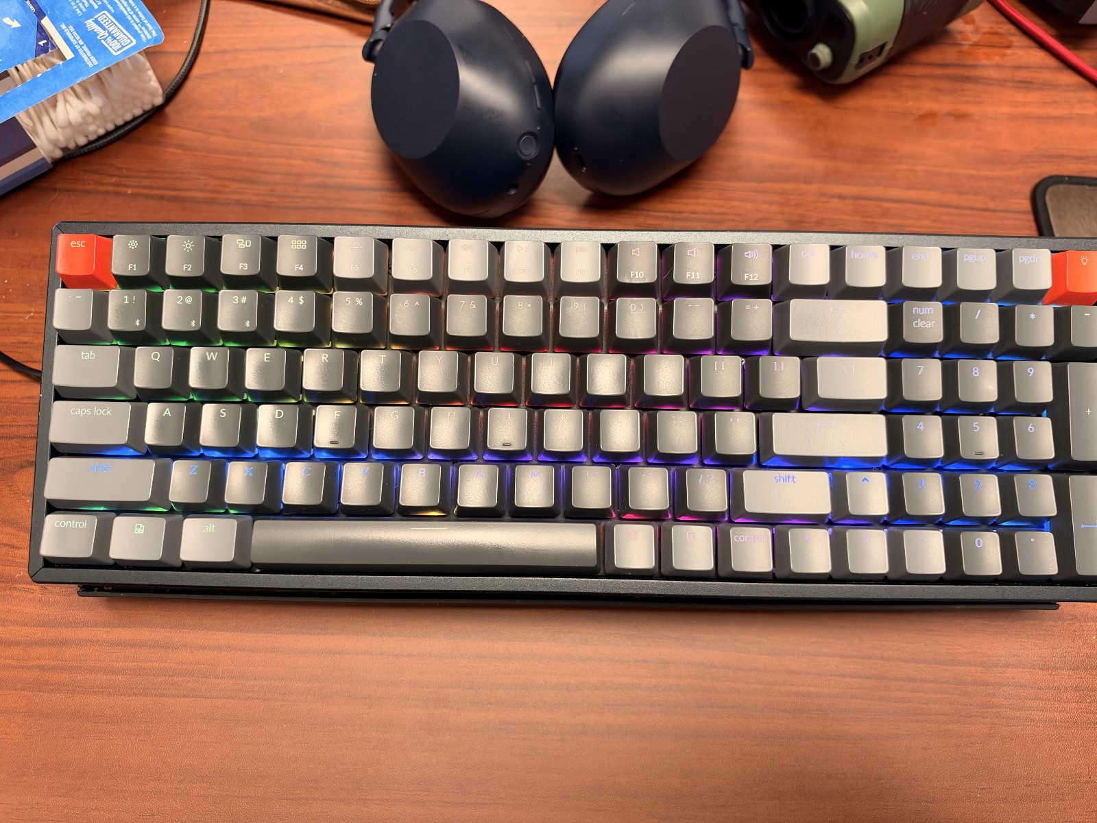 Keychron K4 Wireless Mechanical Keyboard 96% RGB Aluminum Blue Switches K4C2