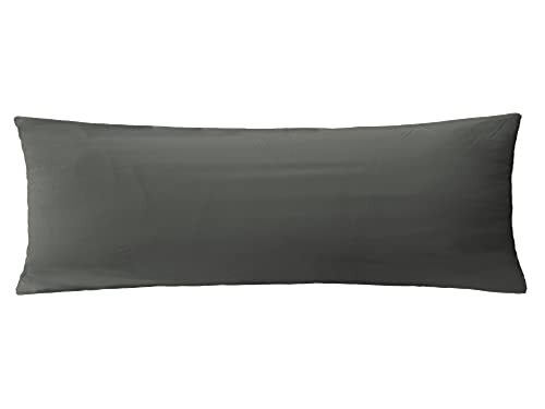  Soft Brushed Microfiber Fabric Zipper Pillow Body (20'' x 48'') Dark Grey