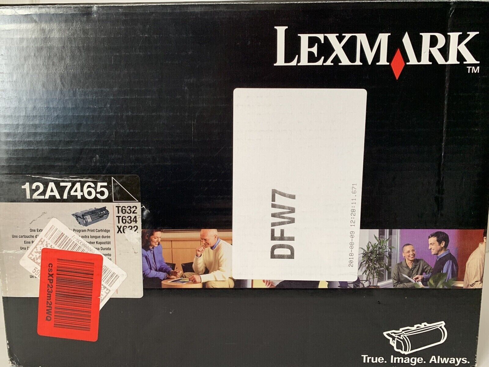 Sealed Genuine Lexmark T632 T634 X632 Black High Yield Toner Cartridge 12A7465