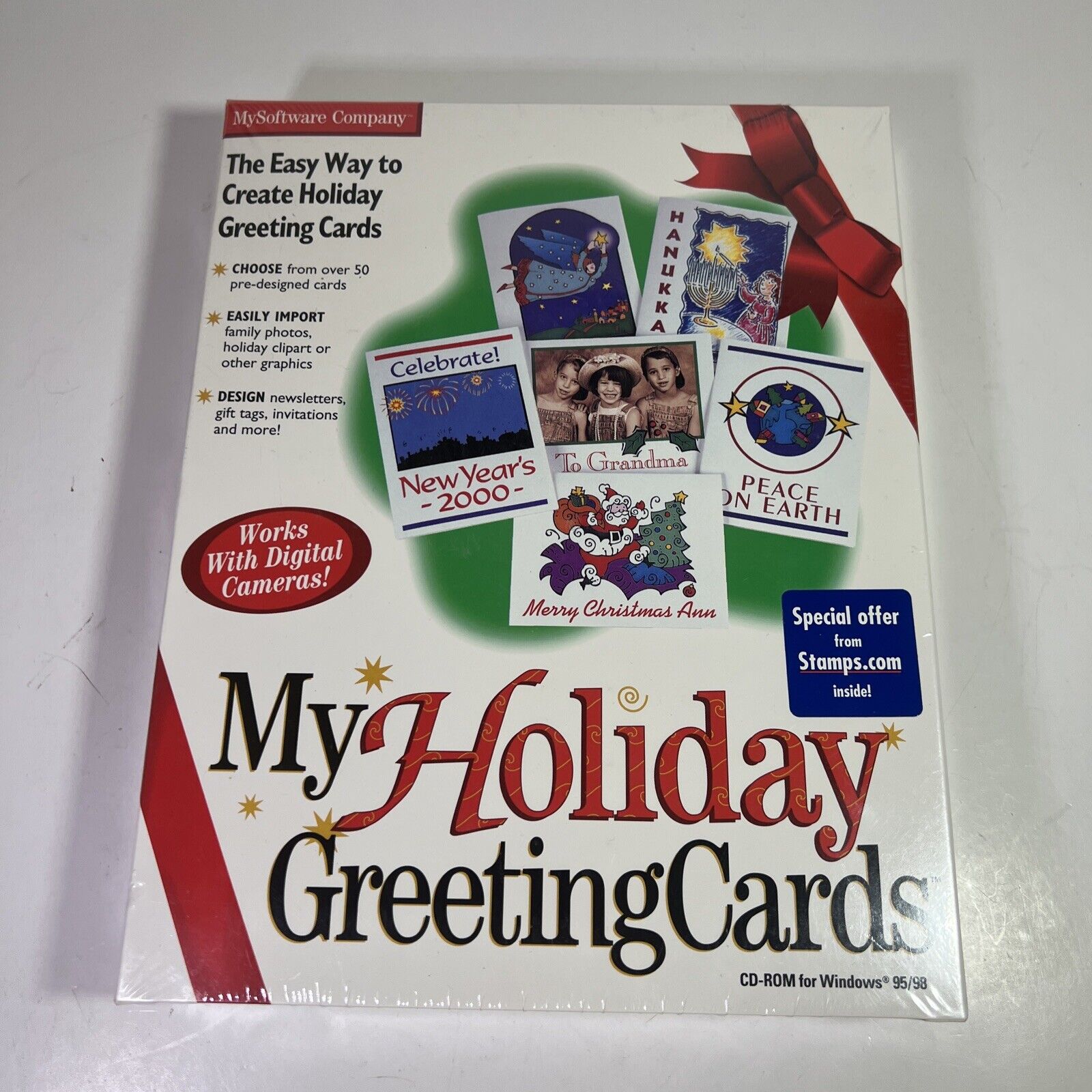 Vintage MySoftware Software My Holiday Greeting Cards Windows 95/98