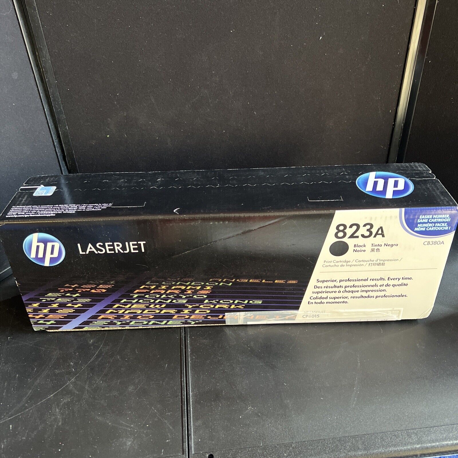 Genuine HP 823A CB380A Black Toner Cartridge CP6015 NEW SEALED BOX