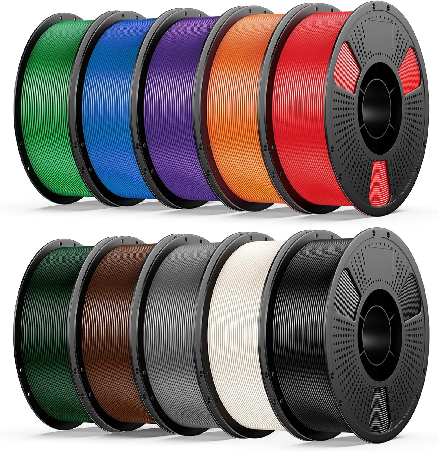 10Kg Hyper PLA+ 3D Printer Filament Bundle, Upgraded PLA+ Filament 1.75Mm, 1Kg S