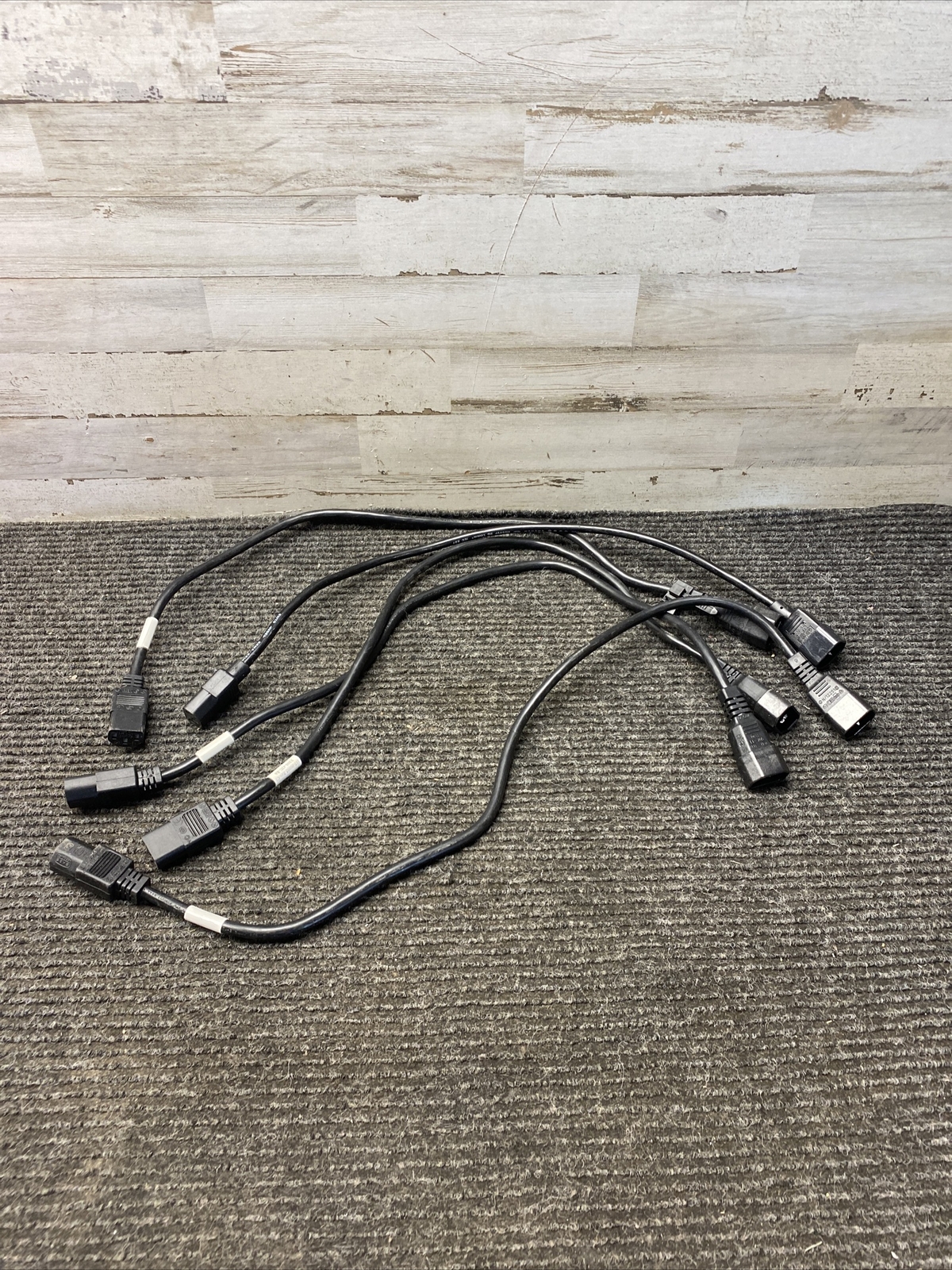Lot of 5 117-00005 Power Cord Extension 27 Inch Length 3 Vertical Prong C13