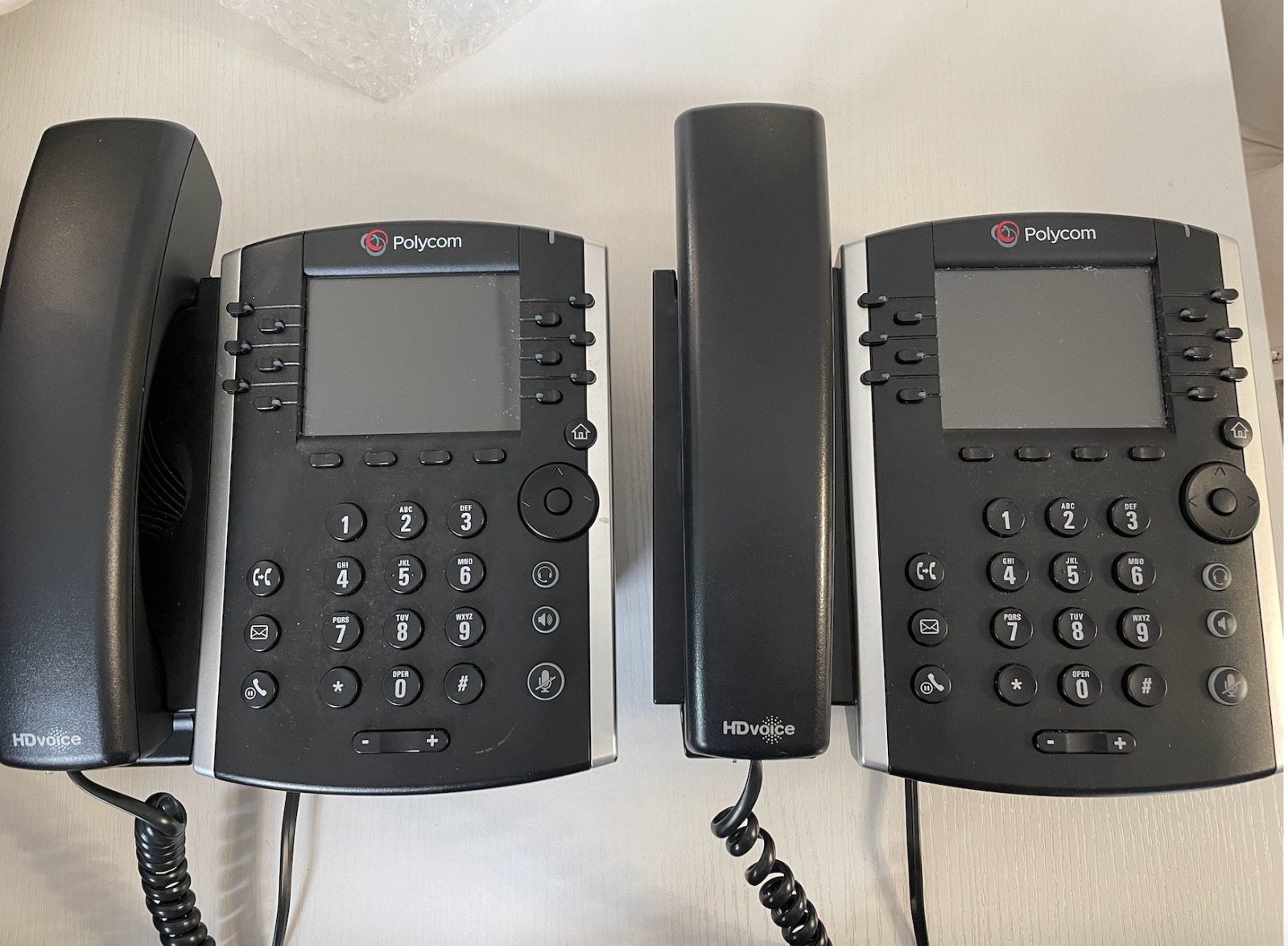 Lot of 7 Polycom TPX VVX411 IP VoIP Gigabit PoE Desk Office 12-Line Phone
