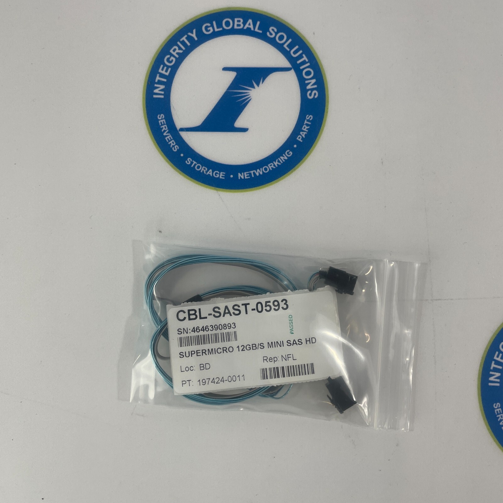 Supermicro CBL-SAST-0593 60cm Mini-SAS HD to Mini-SAS HD Internal 30AWG Cable