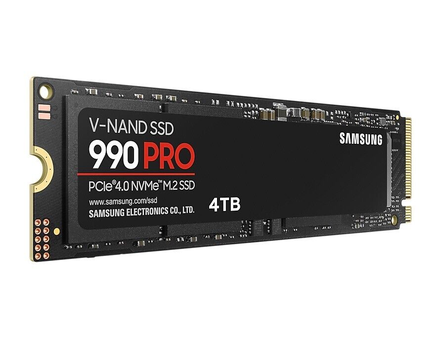 Original Samsung 990 PRO PCIe 4.0 NVMe M.2 SSD 4TB 7450MB/s Read MZ-V9P4T0BW