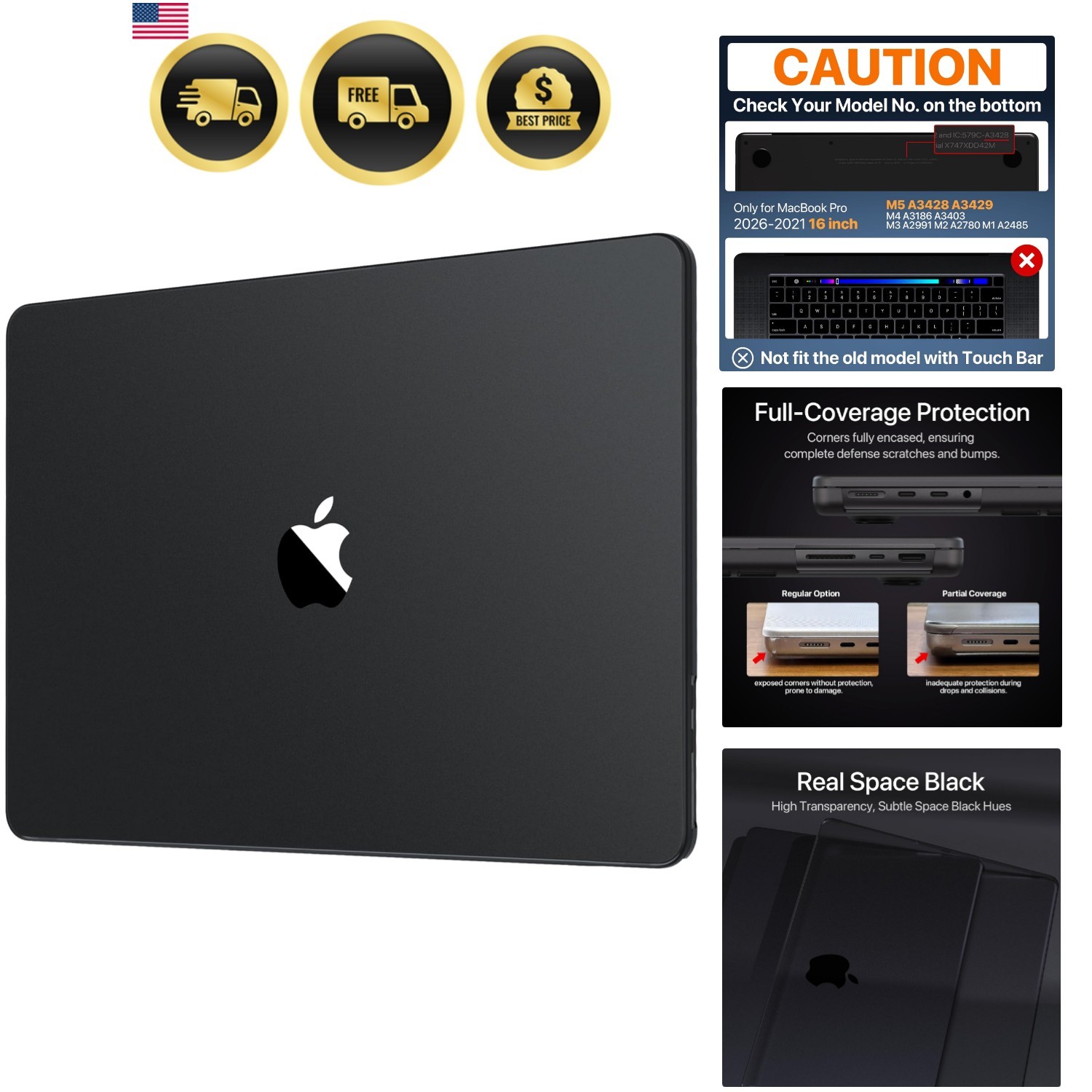 Invisible Armor for MacBook Pro 16 inch Case 2026-2021 | M5 M4 M3 M2 M1 Pro/M...