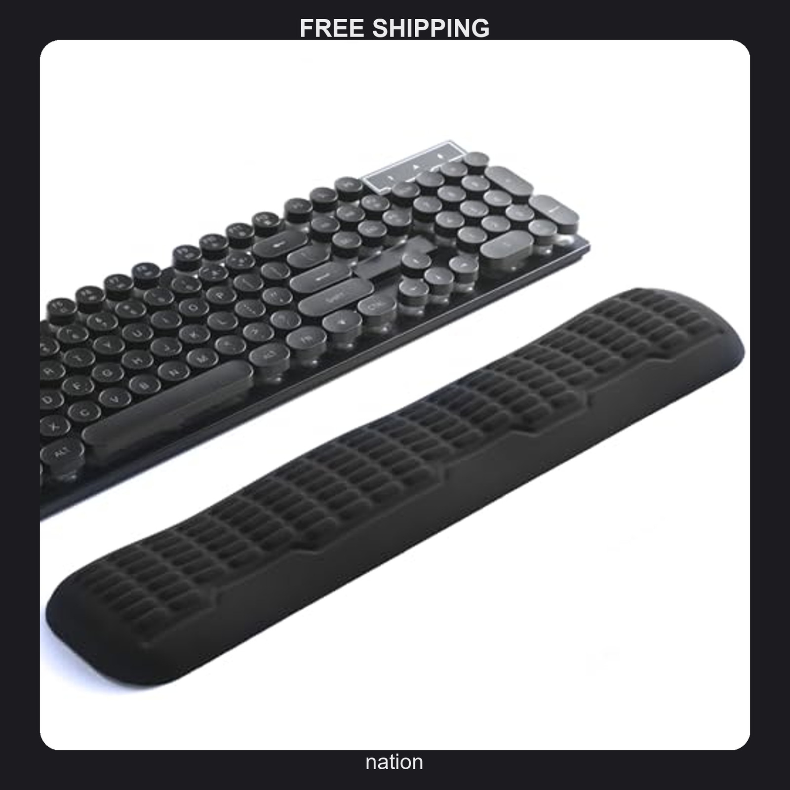 UnivoColors Memory Foam Keyboard Wrist Rest for Full-Sized Keyboards