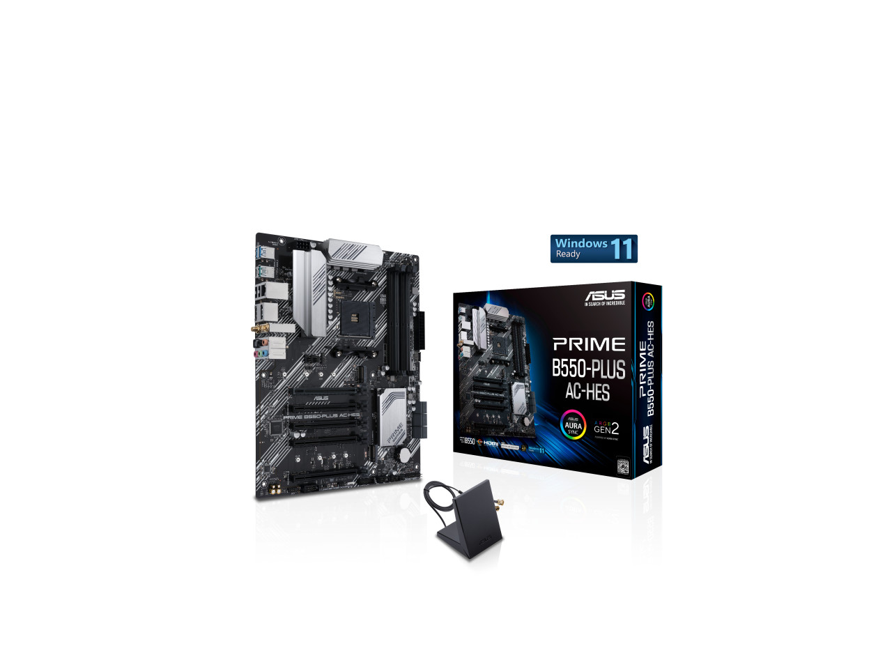 ASUS Prime B550-PLUS AC-HES AMD AM4 motherboard (3rd Gen Ryzen) ATX dual M.2