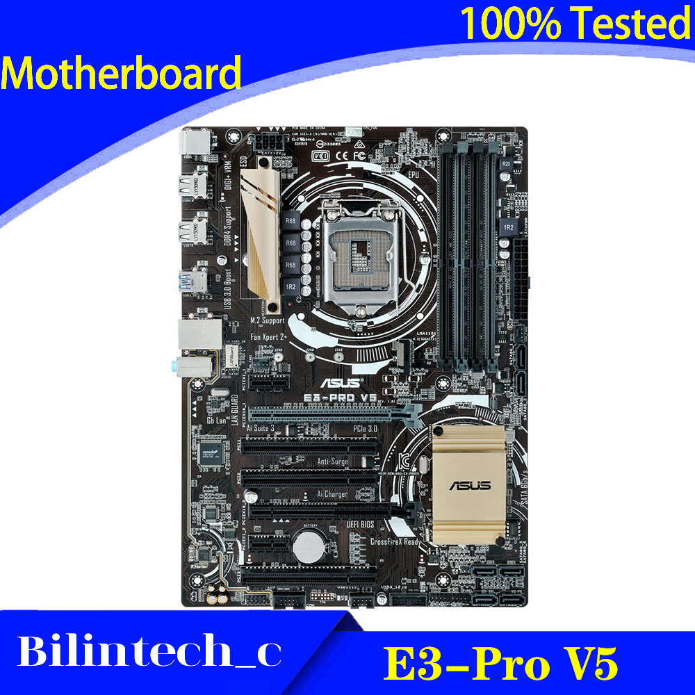 FOR ASUS E3-Pro V5 Server Motherboard Supports 128GB DDR4 1151PIN VGA E3-1200V5