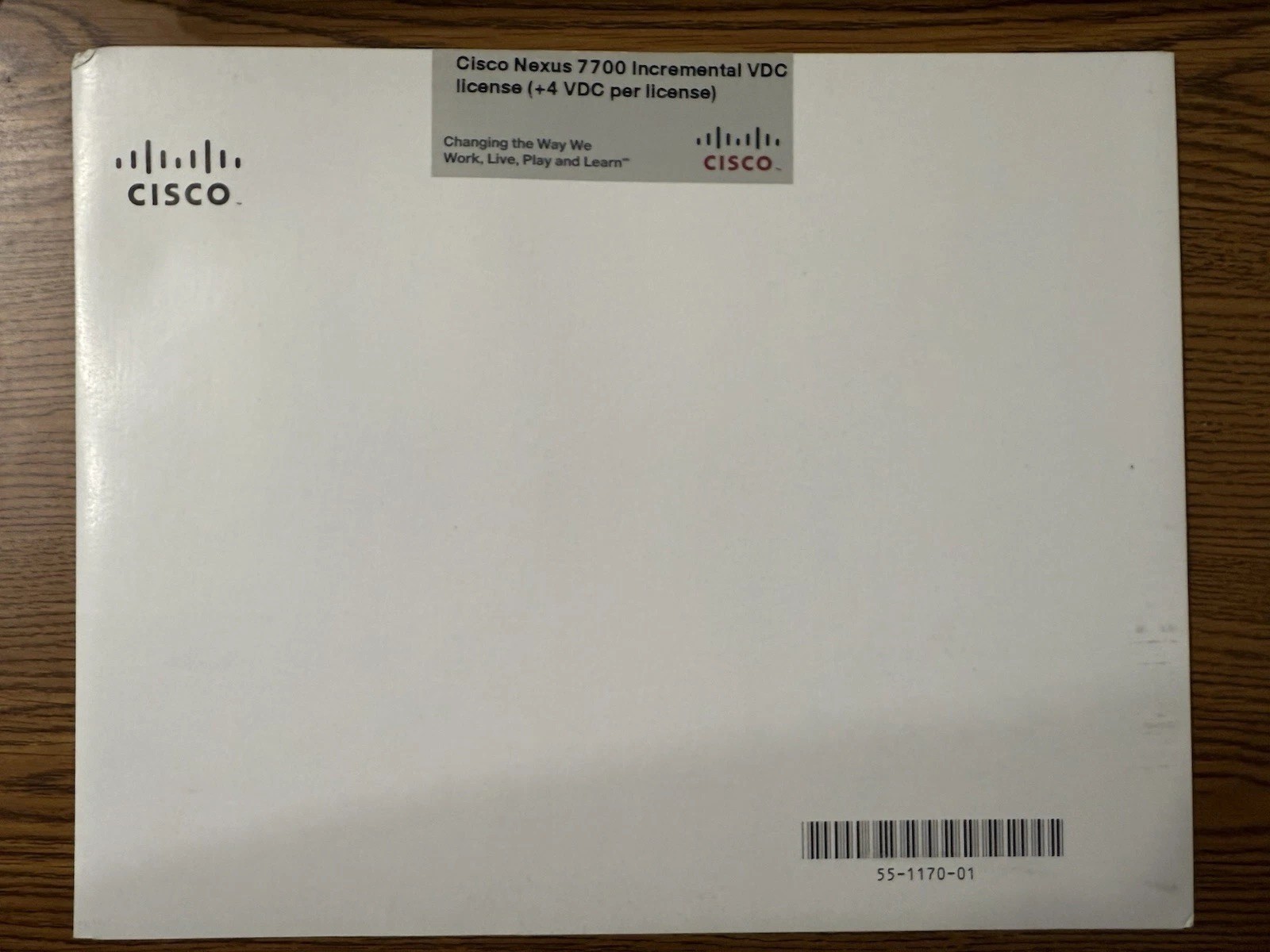 SEALED Cisco Systems Nexus 7700 Incremental VDC License +4 VDC  N77-VDC1K9