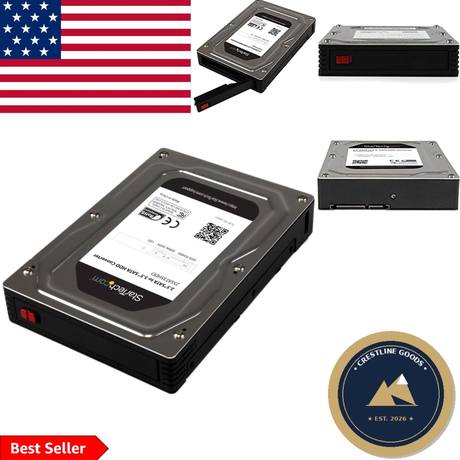 Versatile 2.5in to 3.5in SATA Drive Adapter - Easy Installation & Fast Transfer