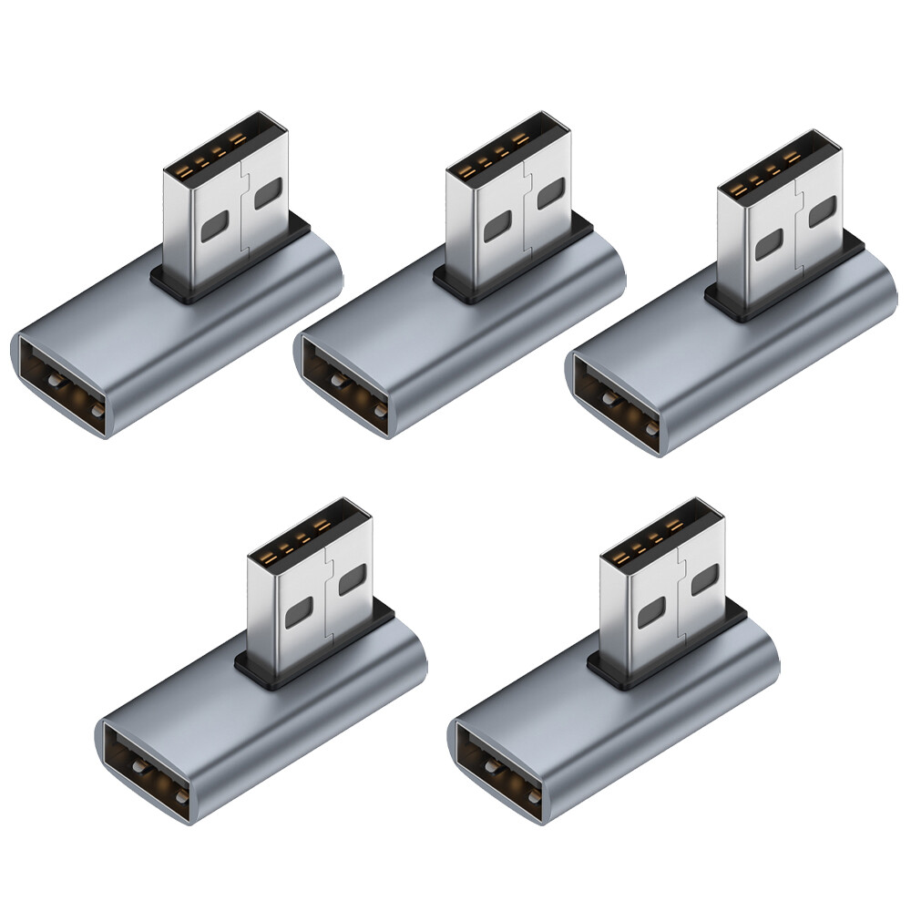 90 Degree Left Right Angled USB 3.0 A Male To Female Adapter Connector For PC US