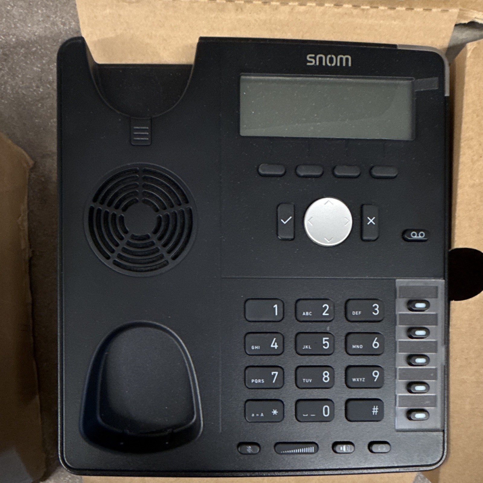 Snom D710 4-Line RJ-45 Ethernet PoE Wired VoIP Phone Black