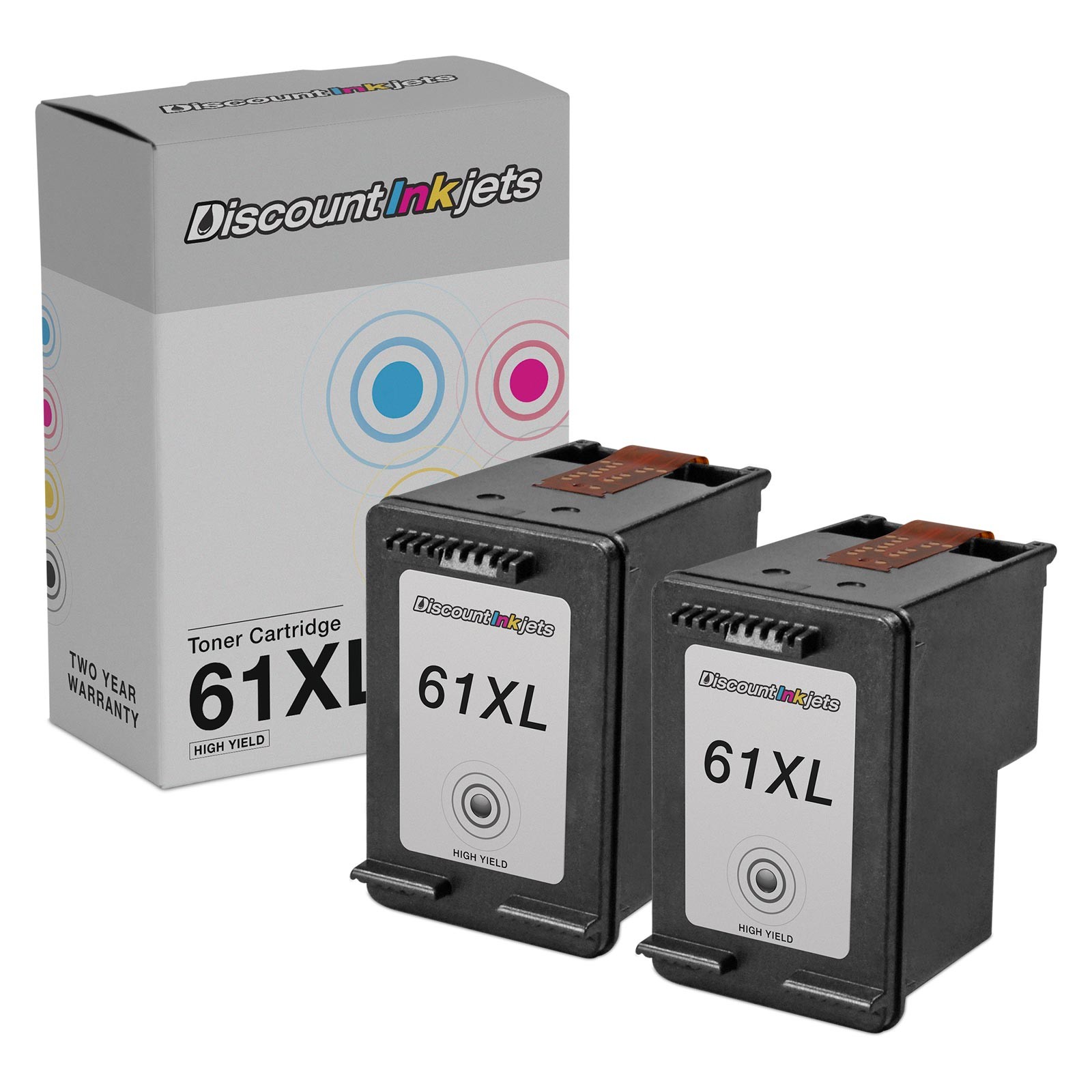 2PK Reman 61XL BLACK for HP CH563WN HY Inkjet Cartridge OfficeJet 2620 4630 4632