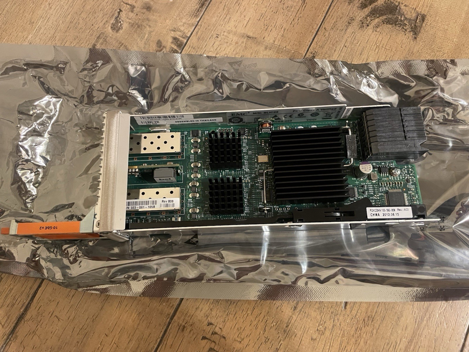 EMC2 SLIC25 Optical 10GbE V2 2 Port Plugin I/O Card Module