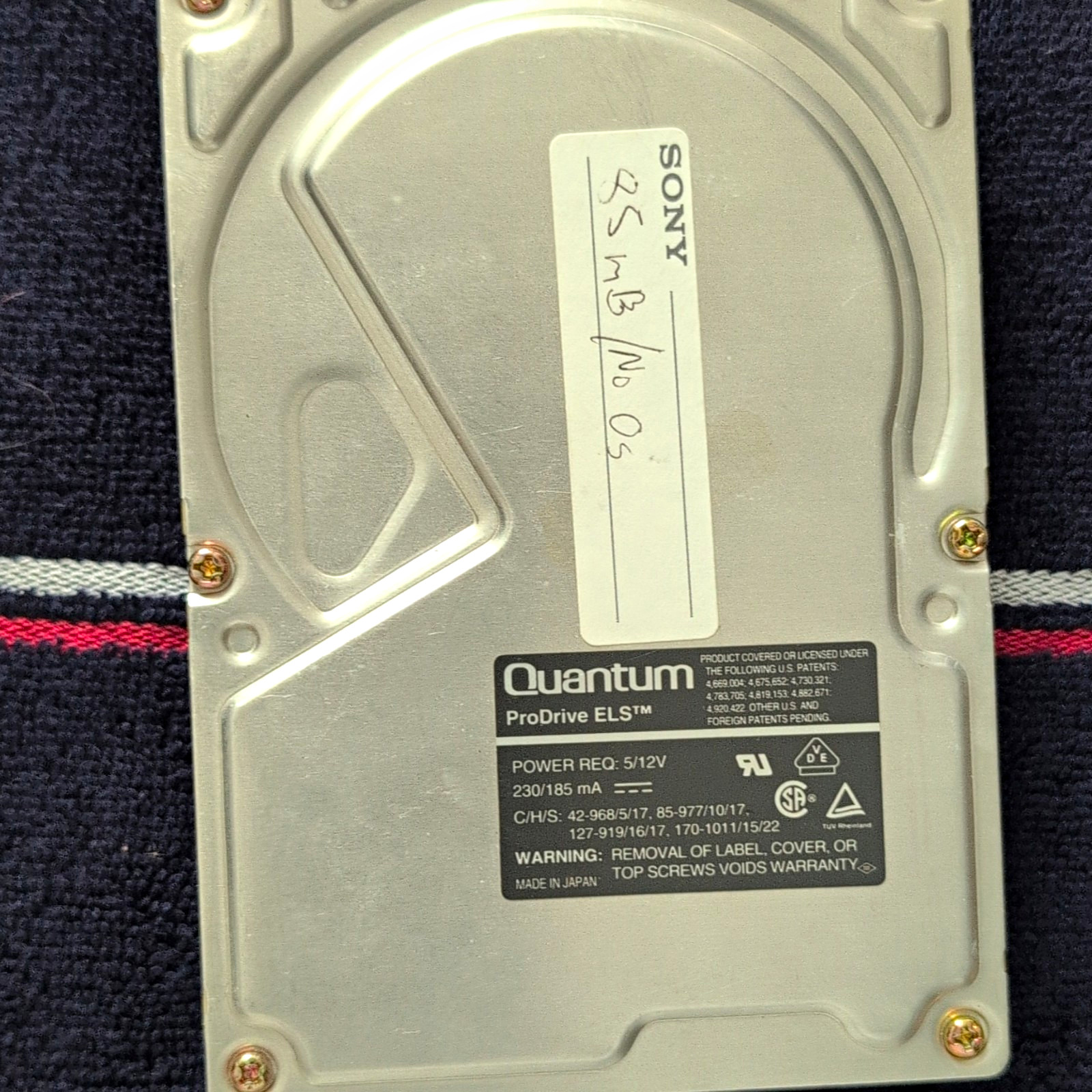 Quantum ProDrive ELS 85MB 2.5" IDE Internal Laptop HDD Silver
