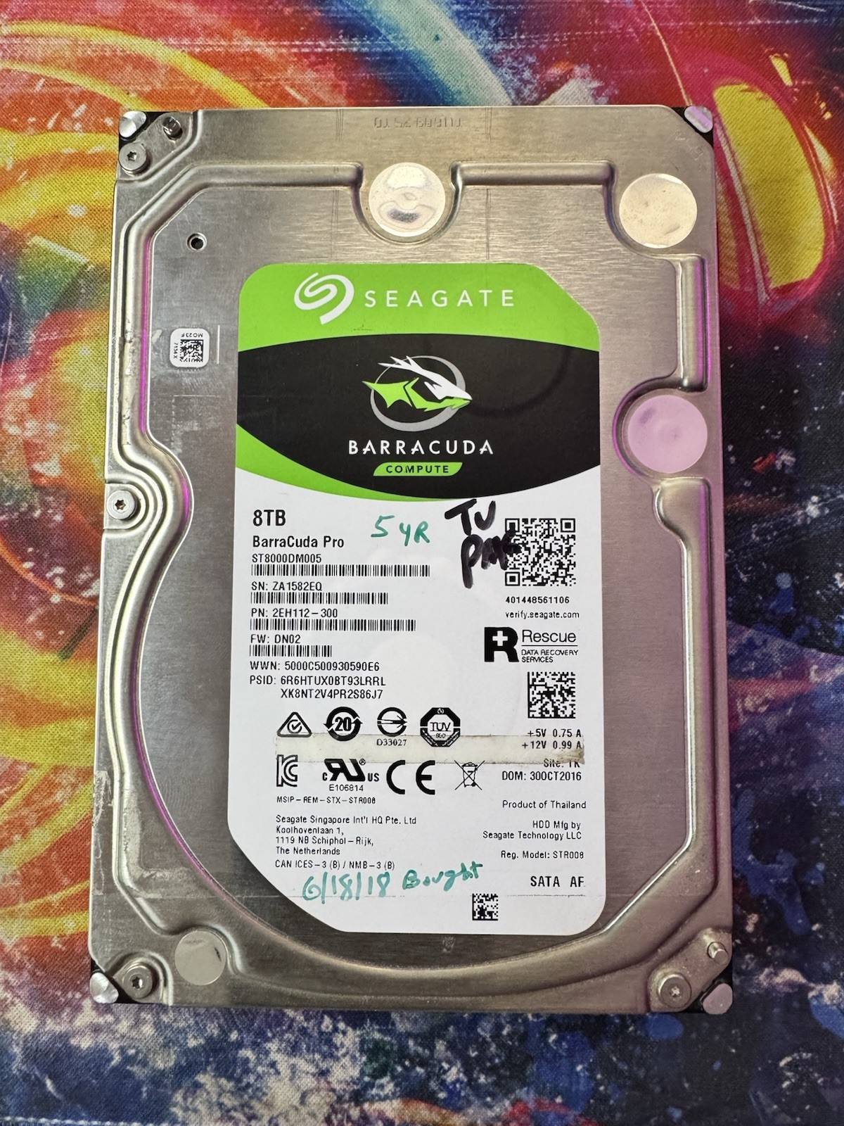 Seagate BarraCuda Pro 8TB 3.5" Hard Drive 7200 RPM 256MB Cache SATA 6Gb/s