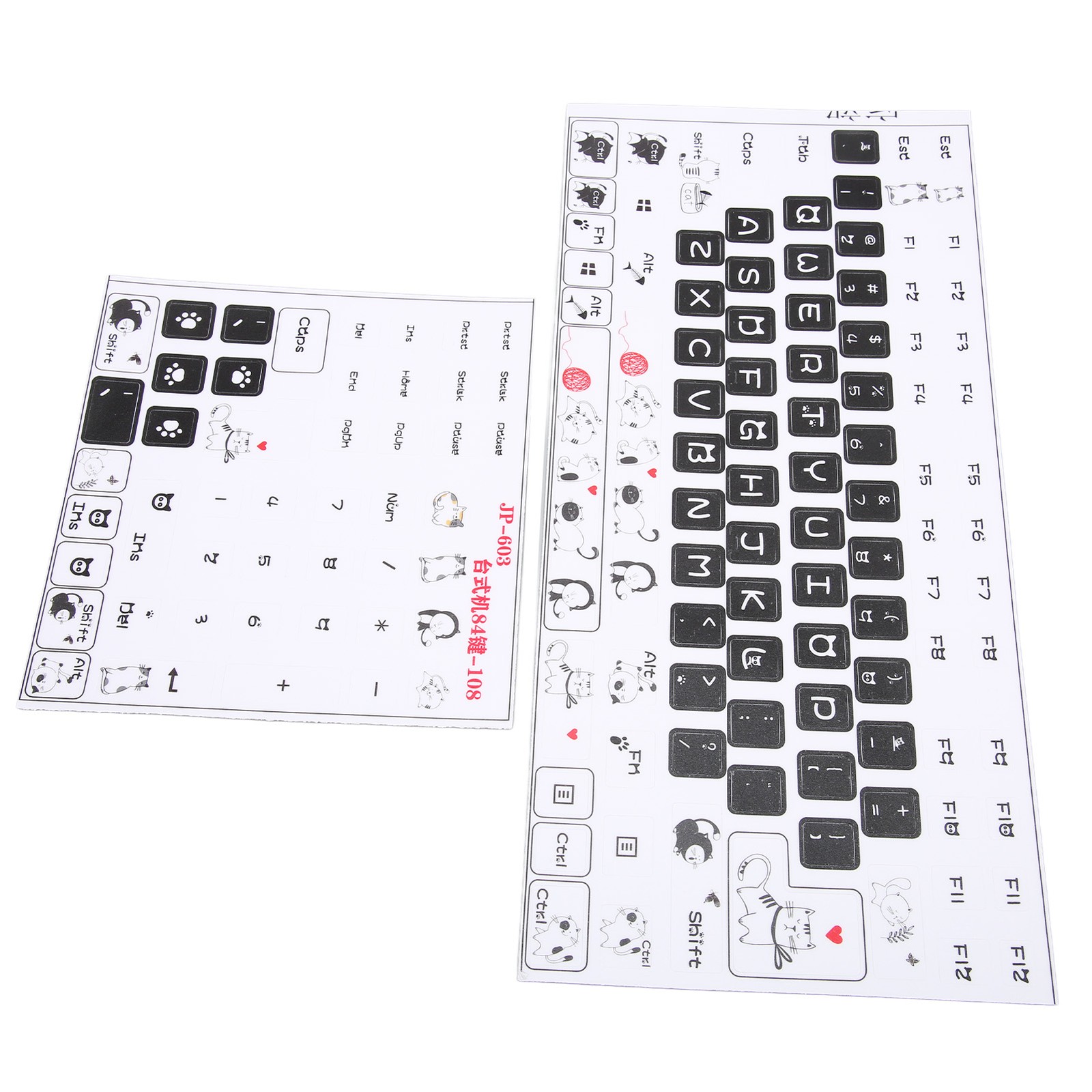 Keyboard Stickers PVC Clear Frosted Pattern Decorative DIY Cute Style Keyc CX4