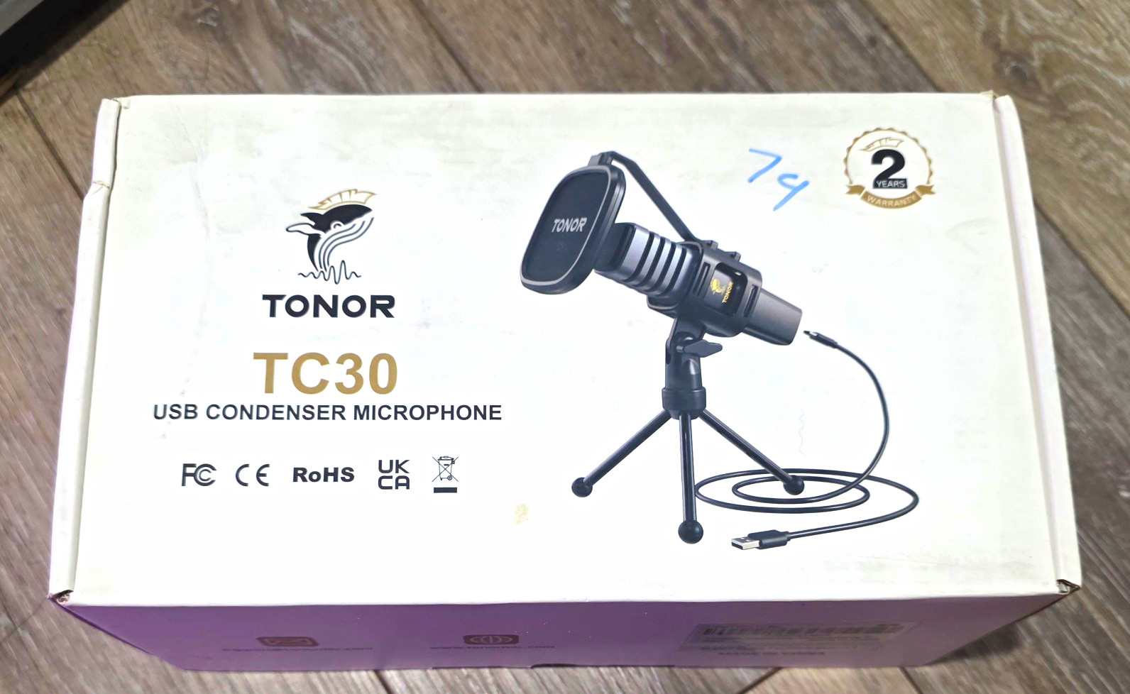 TONOR TC30 USB Wired Plug & Play Cardioid Condenser Mic w/ Tripod Stand