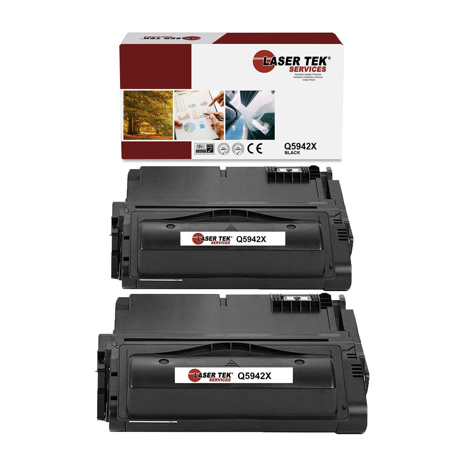 2Pk LTS 42X Q5942X Black HY Compatible for HP LaserJet 4240 4240n 4250 Toner