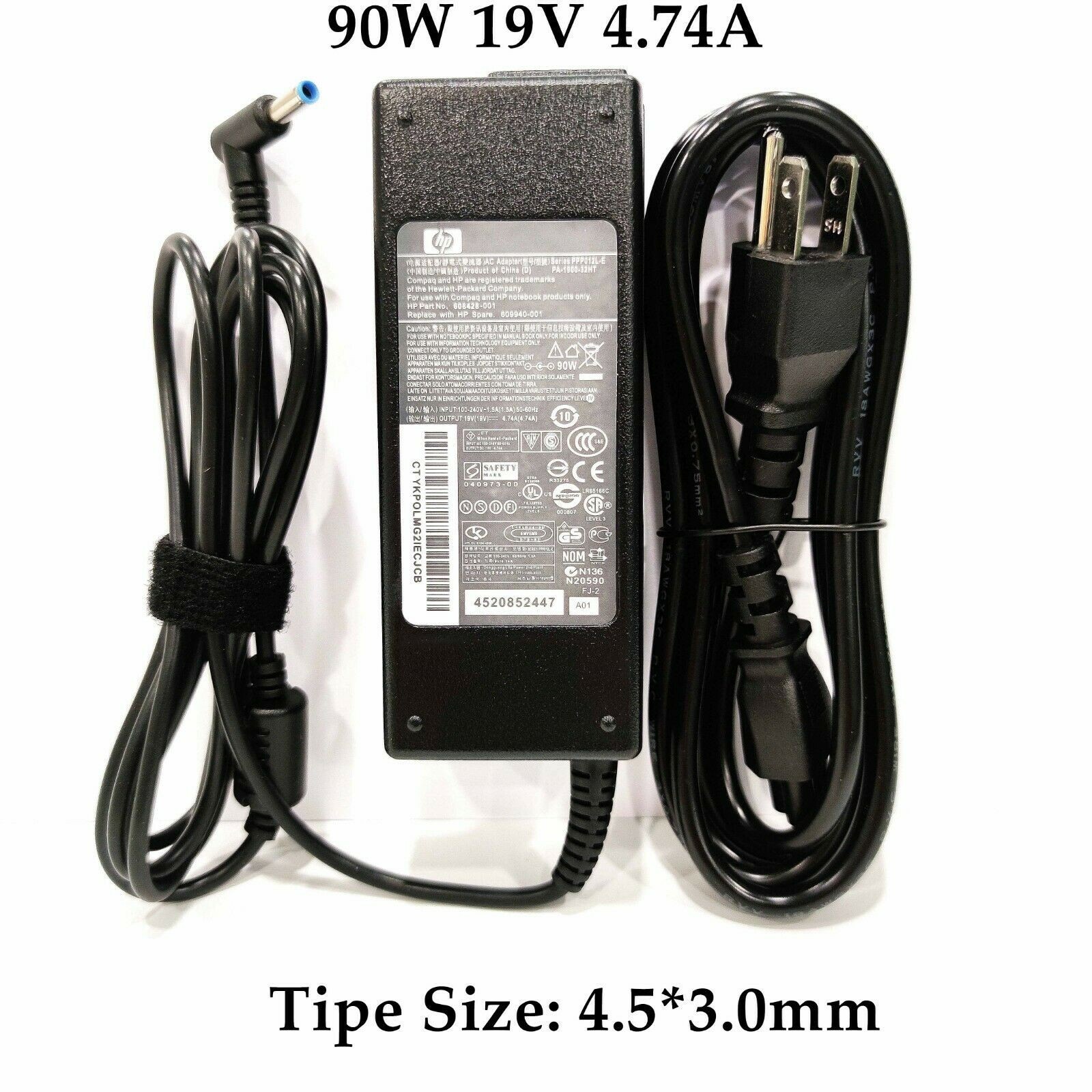 OEM Genuine 90W AC Adapter Charger 19.5V For HP 709986-003 710413-001 Blue Tip