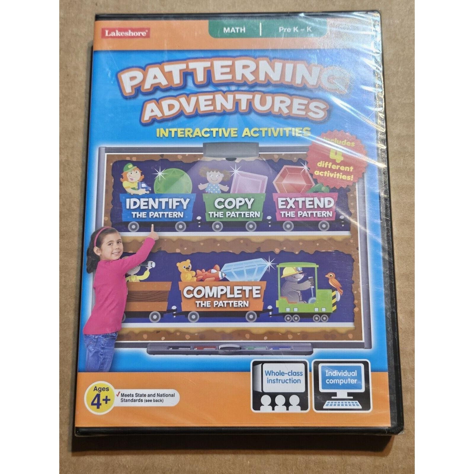 Lakeshore Patterning Adventures 4 Math Skills Pre K PC MAC New Sealed