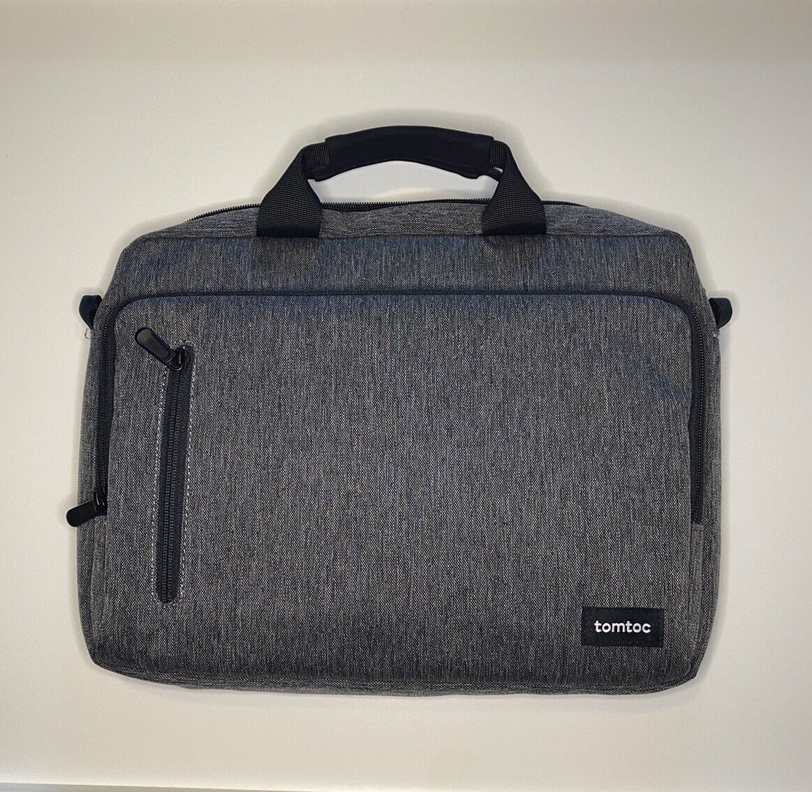 Tomtoc Laptop Shoulder Messenger Bag for 14 Inch MacBook or Similar Medium Grey