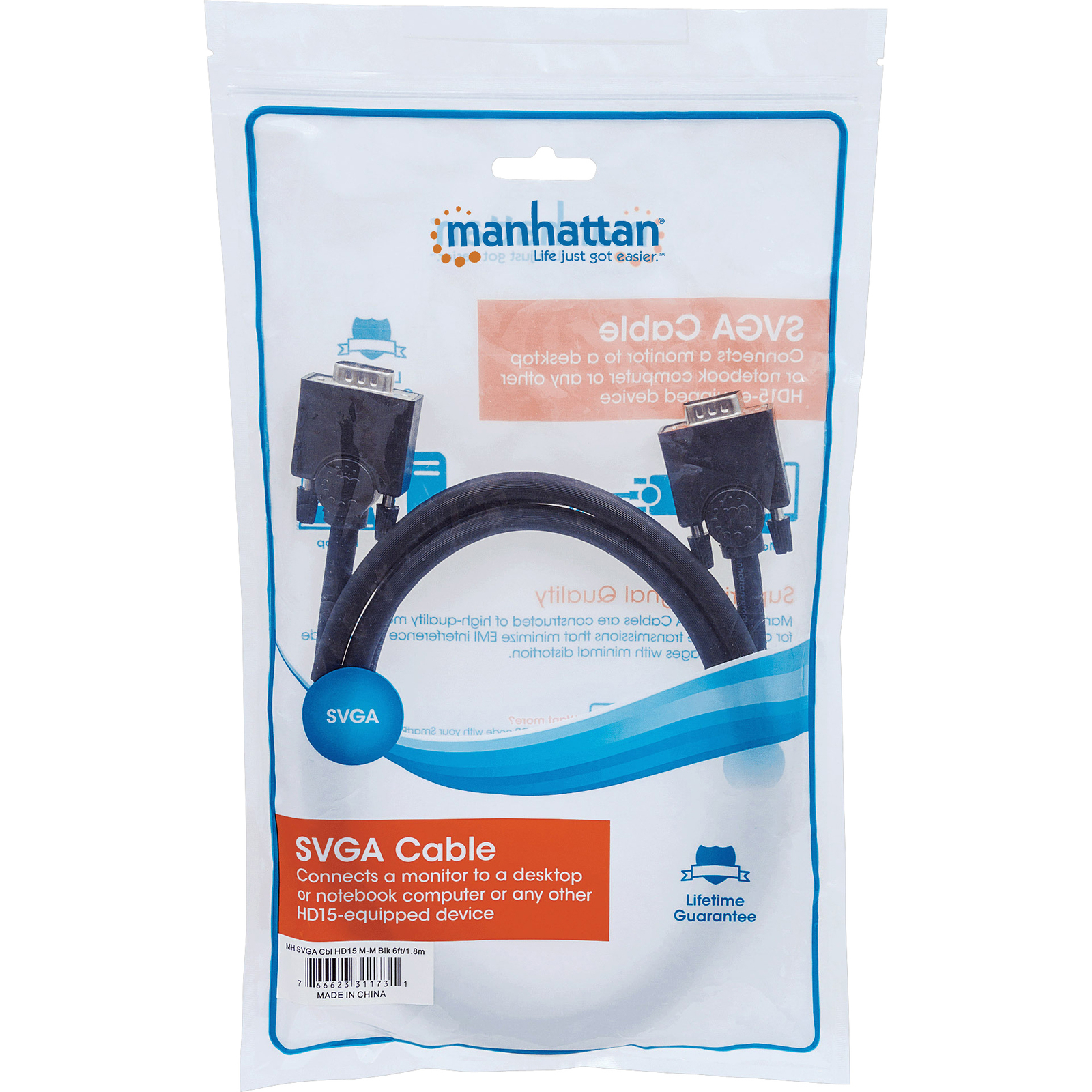 Manhattan 6ft. SVGA Monitor Cable