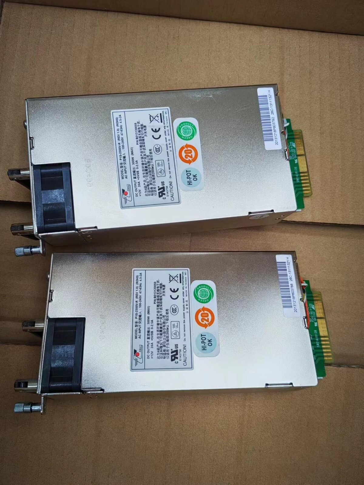 1pcs EMACS P1S-2300V-R Hot Swap 300W Server Power Supply fully T