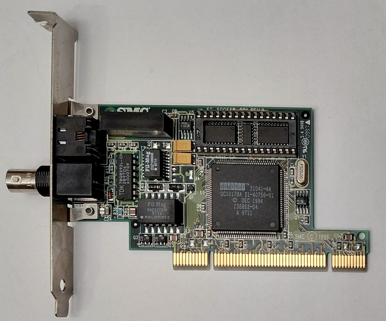 SMC EtherPower 10 PCI Network Card (8432BT, Retro, 1997)