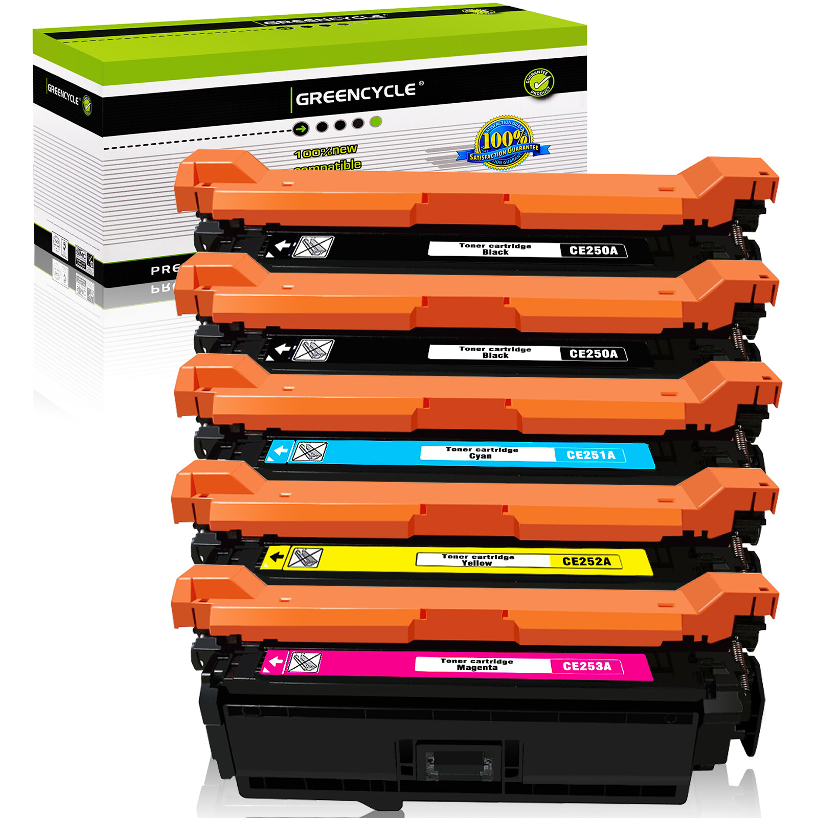 5pk Toner Set B/C/Y/M For HP 507A LaserJet Enterprise 500 Color MFP M575dn M575c
