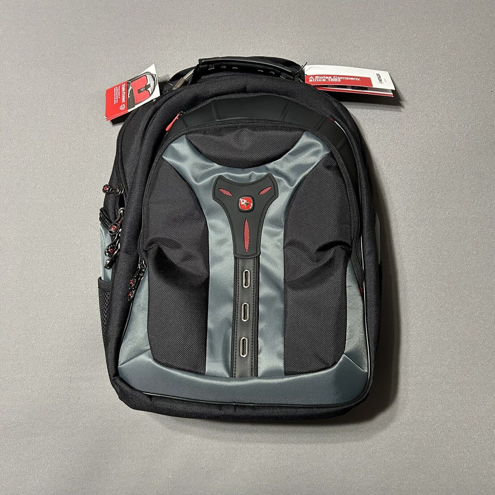 Swiss Gear Wenger Pegasus 17” Laptop Backpack Tablet Pocket Black Blue New