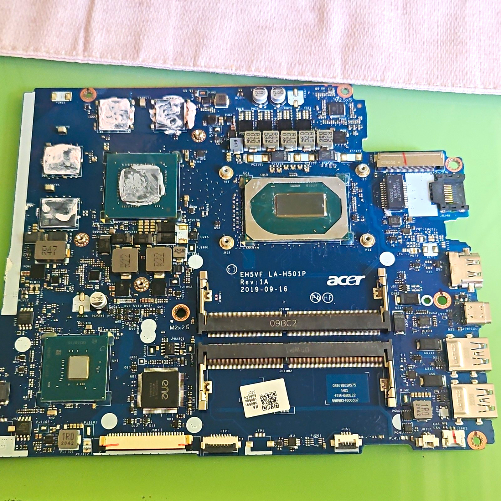 (Read Desc) Acer Laptop Motherboard LA-H501P for NBQ5G91 Rev 1A (2019-08-16)