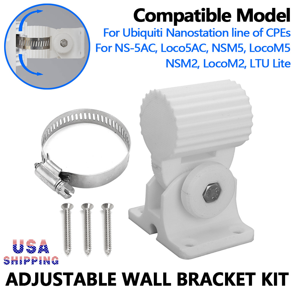 US For Ubiquiti Nanostation Adjustable Wall Bracket Loco5AC NS-5AC LocoM5 NSM5