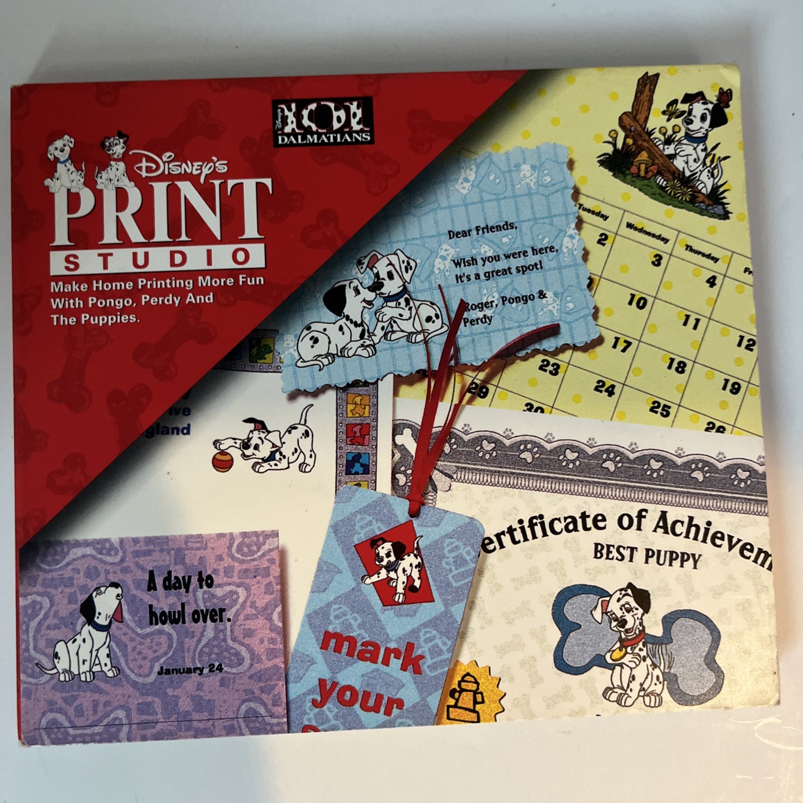 Vintage Disney 101 Dalmatians Print Studio PC 1997 Make Home Printing
