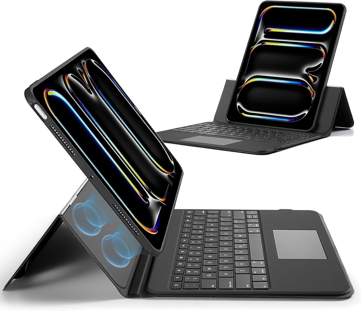 ESR Ascend Keyboard Case for iPad Pro 13" M4 (2024) Black Trackpad Backlit Keys