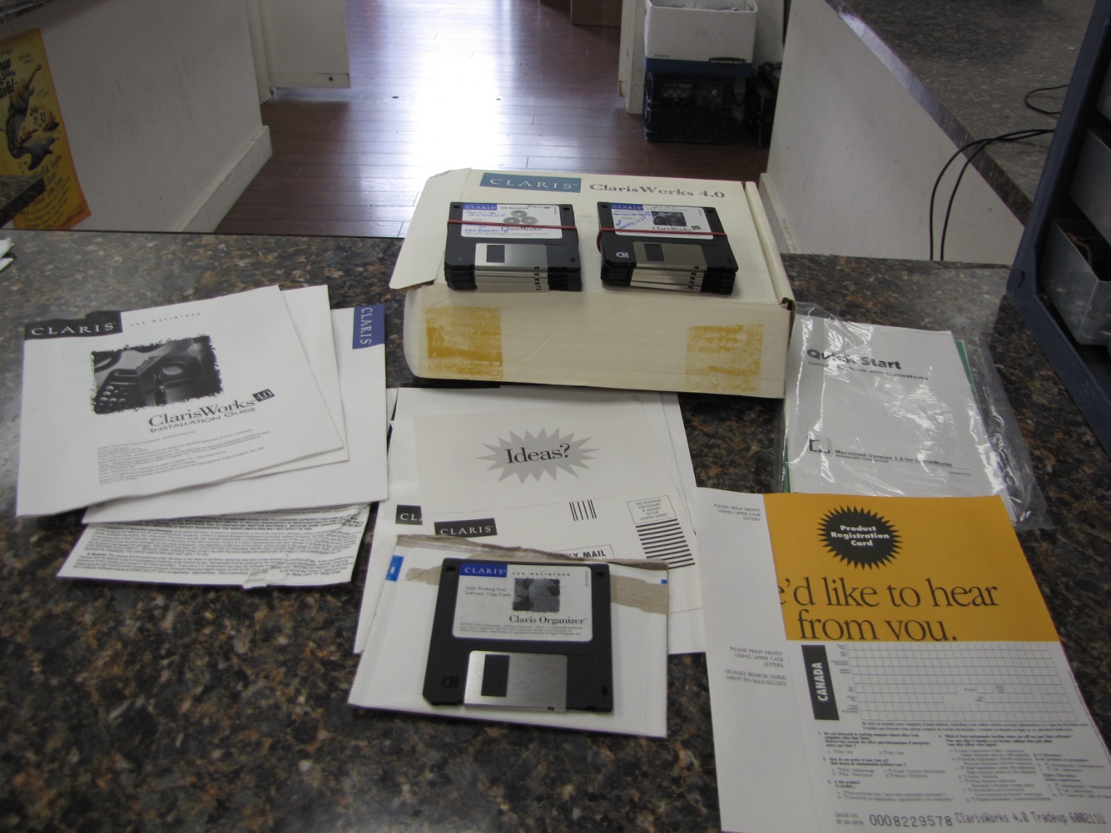 Vintage Claris Works 4.0 for Macintosh - Guide & Software 3.5" Disks - NT22