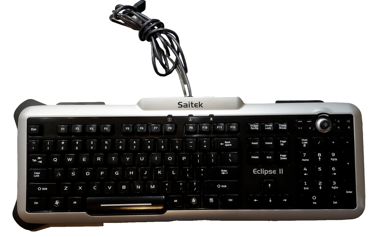 Saitek Eclipse II Model KU-0603 Black/Silver USB Gaming Keyboard PK02AU Tested