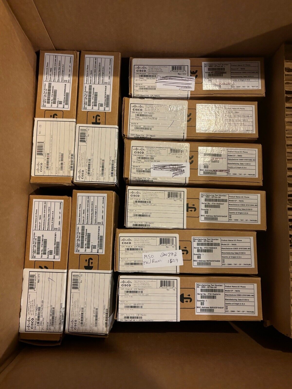 *Lot of 10* Cisco 7942G / CP-7942G Unified IP Phone *Brand New, Sealed*