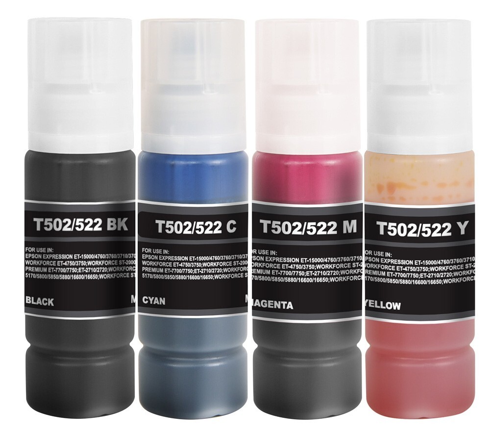 4PK Replacement Ink Refill Kit fits Epson T522 ET-2720 ET-2800 ET-2803 ET-2810