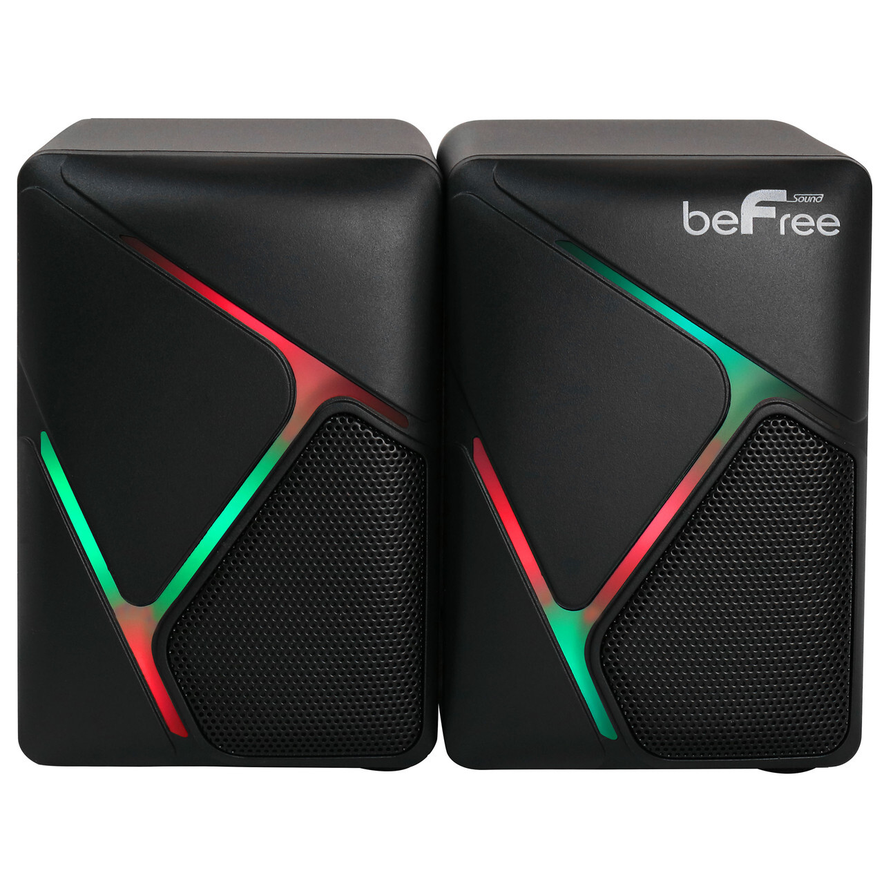 Speakers Dual Compact LED Gaming beFree Sound LED colorful lights