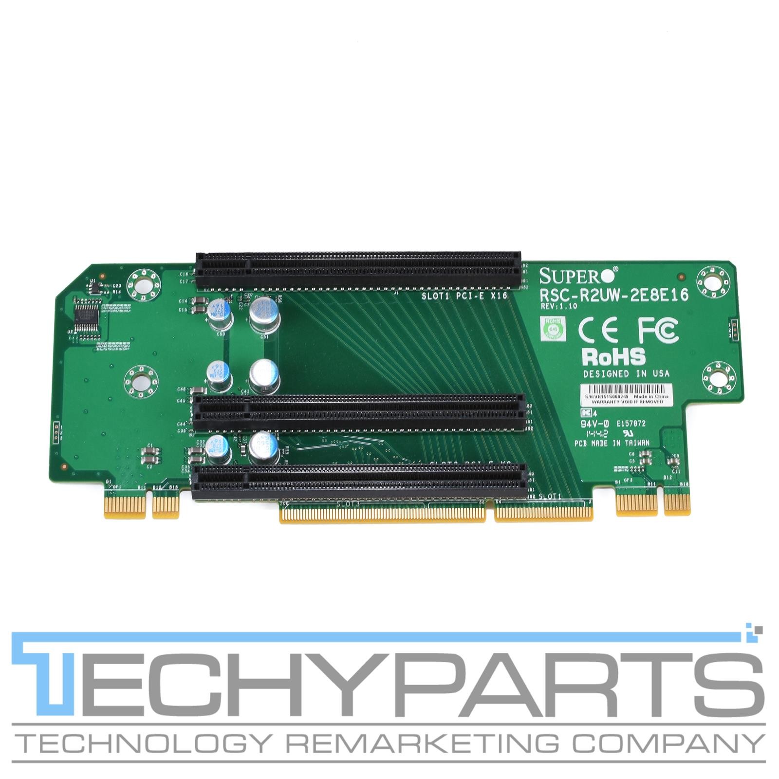 Supermicro RSC-R2UW-2E8E16 2U LHS WIO & PCI-Express x8 x16 Riser Card