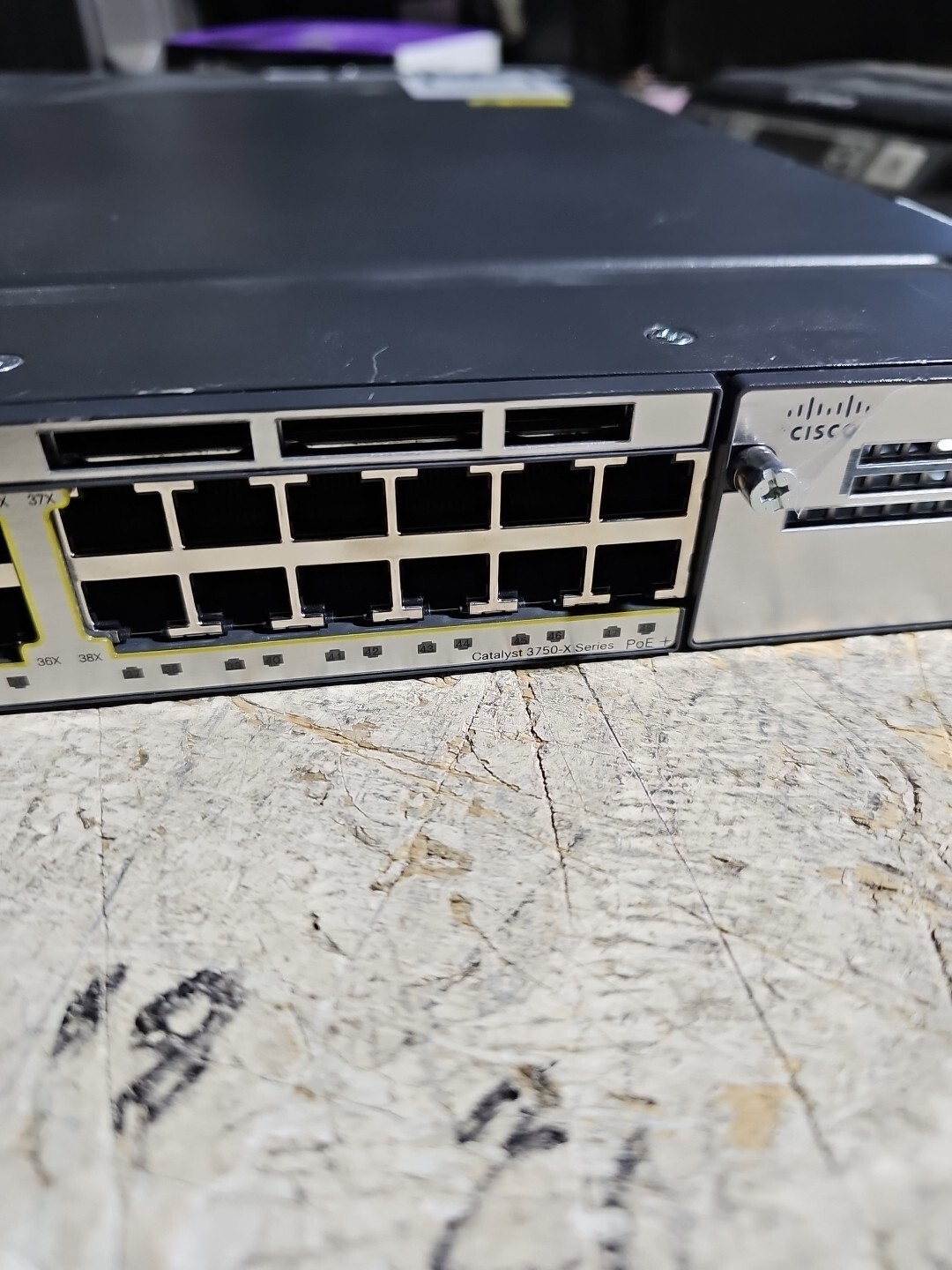 Cisco Catalyst 3750-X WS-C3750X-48P-L 48-Port Catalyst Switch Single PSU.   #W55