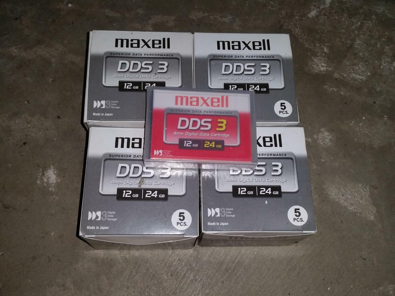 21qty MAXELL DDS 3 12GB 24GB 4mm Digital Data Cartridges NOS