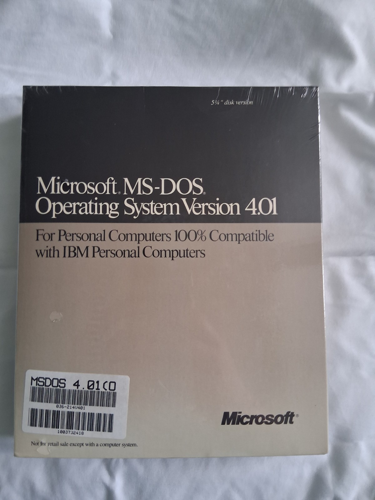 New Sealed Microsoft MS-DOS 4.01  5.25" Floppy Disks