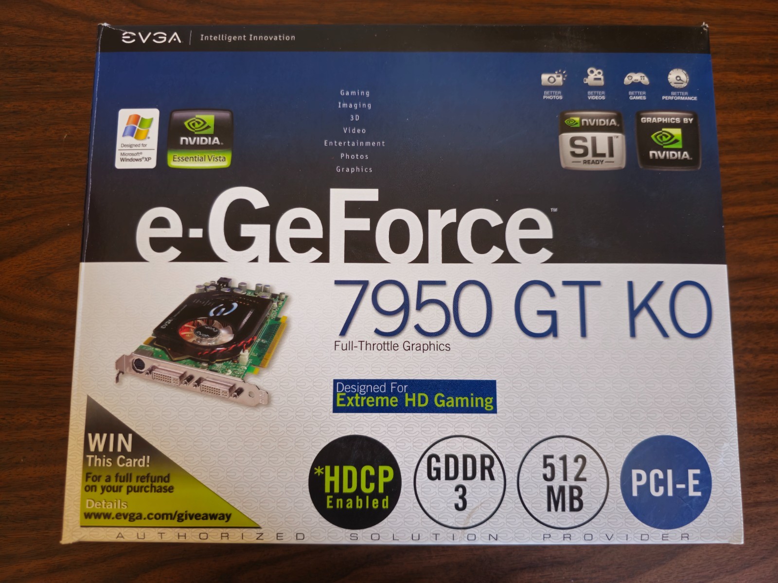 EVGA e-GeForce 7950 GT KO Superclocked 512MB PCI-Express Graphics Card – Upgrade
