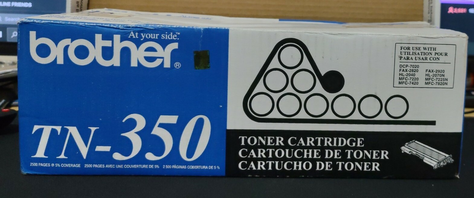 Genuine  Brother TN-350 Toner Cartridge - Open Box Dated 2006